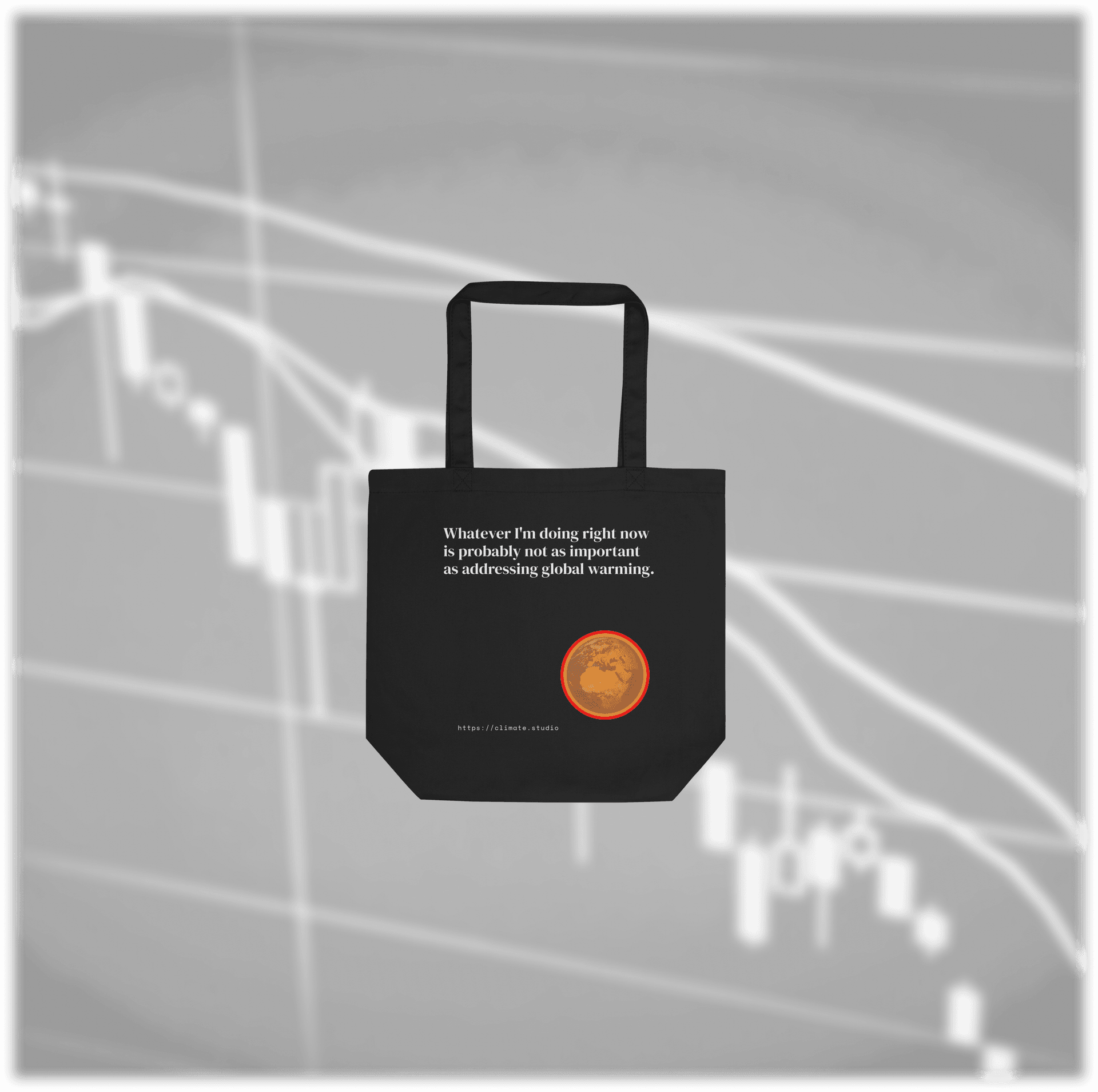 J. Paul Neeley Climate Studio — Context tote bag editorial image: Markets