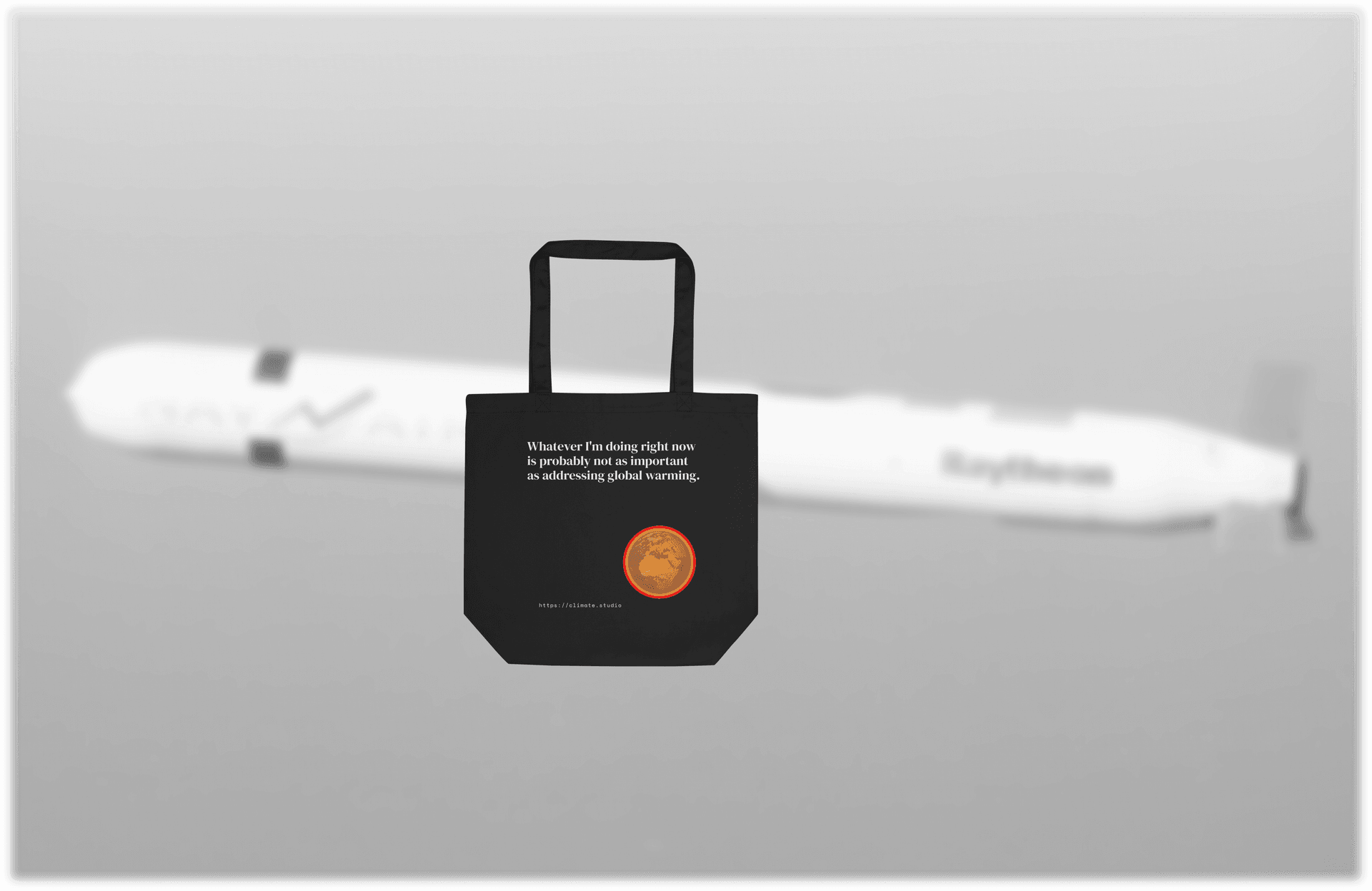 J. Paul Neeley Climate Studio — Context tote bag editorial image: Missile