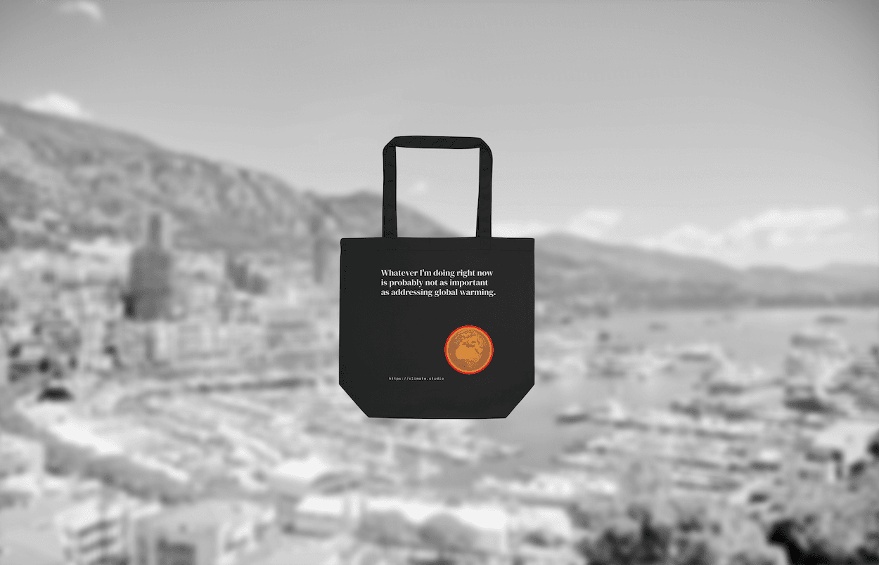 J. Paul Neeley Climate Studio — Context tote bag editorial image: Monaco