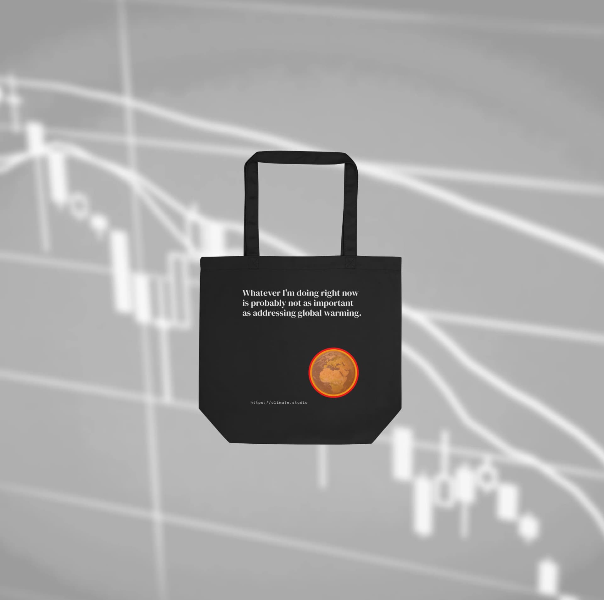J. Paul Neeley Climate Studio — Context tote bag editorial image: Markets